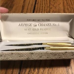 14K Chanel gold plate vintage perfumed pens